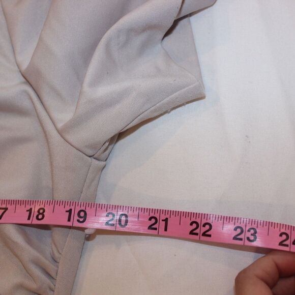 Alexia Admore Cream Short Sleeve Midi Dress Women Size XL - Picture 9 of 10